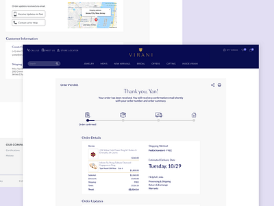 Virani Jewelers Online Checkout brand checkout clean ecommerce elegant jewelery online shop online shopping shopify shopping bag shopping cart thankyou ui ux web design