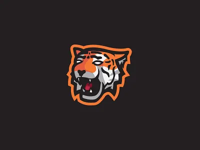 Tiger design flat illustration illustrator logo mascot logo minimal vector