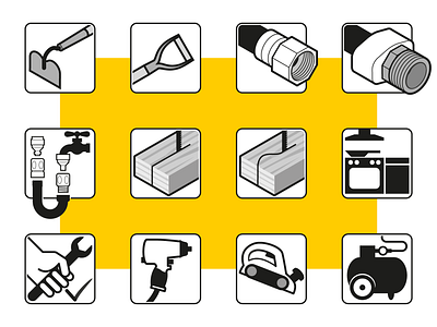 Industrial Icon Set 5 adobe illustrator communication icon icon set iconographic industrial instructional illustration instructions manual tech technical drawing technical illustration tools vector graphics