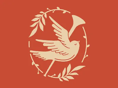 Bird Logo bird logo dove joy leaves olive branch trumpet