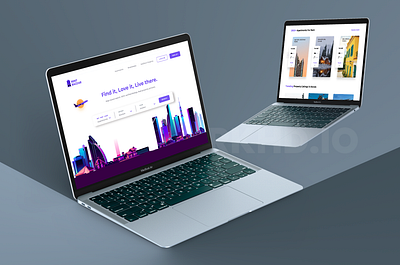 Real-estale Rent Website design illustration realestate responsive design rkhd typography uiux