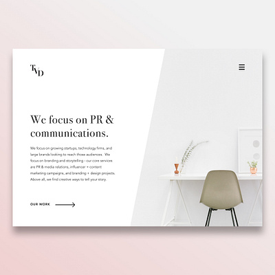 PR Agency Concept concept website design