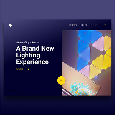 Concept for Light Panels concept design website website design