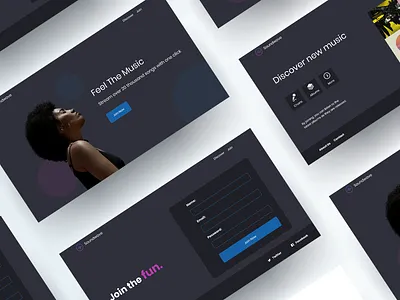 Music App Website ui ui design web design website design