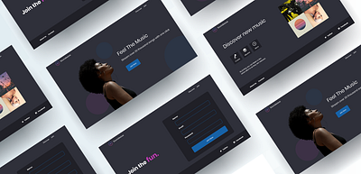 Music App Website ui ui design web design website design