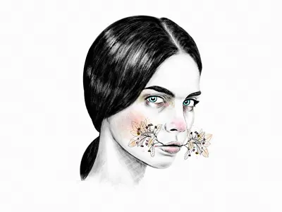 Nature Woman beauty blackandwhite colombia drawing face fashion fashion illustration illustration illustration colombia nature portrait woman woman portrait