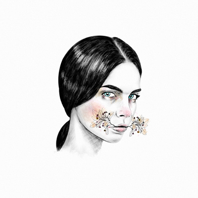 Nature Woman beauty blackandwhite colombia drawing face fashion fashion illustration illustration illustration colombia nature portrait woman woman portrait