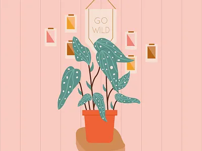 Polkadot begonia adobe illustrator graphic design illustration vector