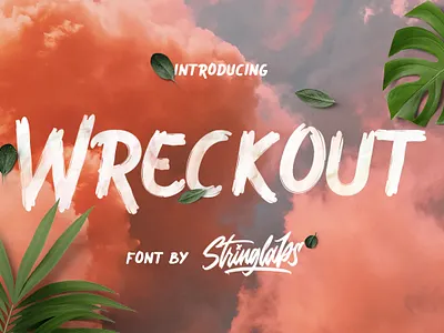Wreckout - Decorative Brush Font brush calligraphy decorative display handbrush handdrawn handlettering handwritten handwritting letter logotype modern otf ttf typography