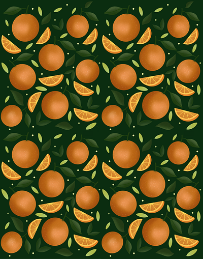 Citrus pattern citrus dots fruit fruit illustration fruits green hand drawn illustration leaves orange orange juice pattern procreate