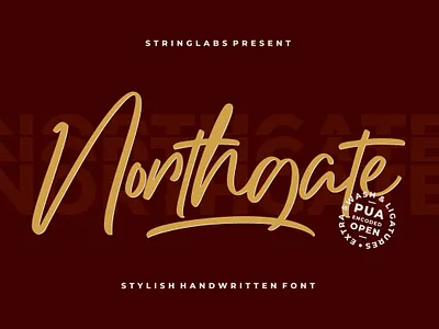 Northgate - Stylish Handwritten Font calligraphy elegant font handdrawn handlettering handwritten handwritting letter logotype modern script signature stylish swash typography