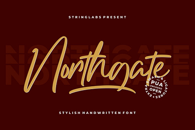 Northgate - Stylish Handwritten Font calligraphy elegant font handdrawn handlettering handwritten handwritting letter logotype modern script signature stylish swash typography