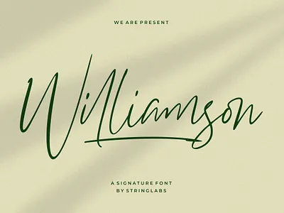 Williamson - Luxury Signature Font calligraphy casual handdrawn handlettering handwritten handwritting letter ligature logotype luxury modern script sign signature typography