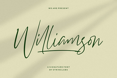 Williamson - Luxury Signature Font calligraphy casual handdrawn handlettering handwritten handwritting letter ligature logotype luxury modern script sign signature typography