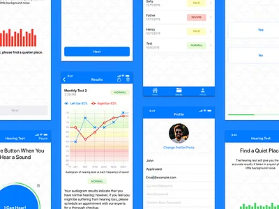Hearing Test Mobile App android app ios app mobile app mobile app design mobile design uiux uxdesign