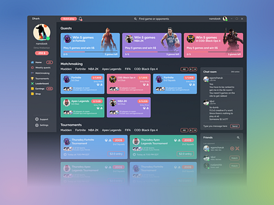 UI Design for gaming app app design figma flat minimal typography ui ux web website