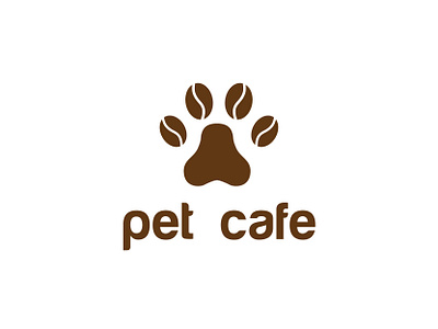 Pet Cafe art logo cafe cat coffe creative logo design dog logo meaningfull logo negativespace logo pet simple logo vector