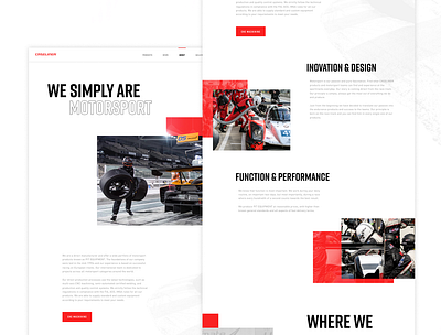 Caseliner Pages car cars caseliner clean equipment motorsport product page red web webdesign