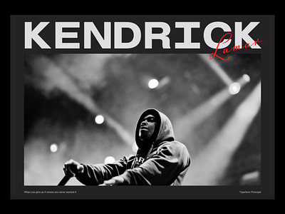 kendrick Lamar art direction branding dark design graphicdesign typography ui uidesign web webdesign