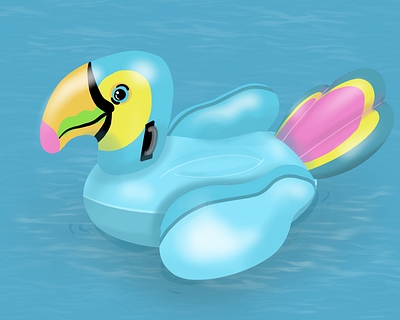 Toucan Floaty illustration procreate