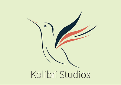 Logo design for "kolibri studios" art branding design icon illustration illustrator logo minimal vector website