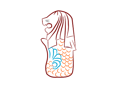 Merlion adobe illustrator inkscape