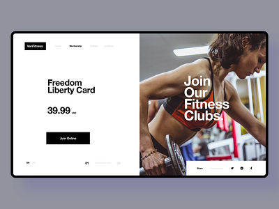 Fitness Club branding design fitness fitness club fitness website fitness website design identity ui ui design web web design landing page website