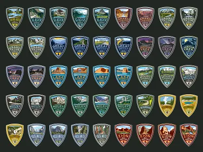 Vacation Races badges/medals badges illustrative logos marathon medals races scenic