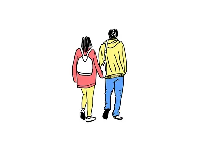 HAND IN HAND art artwork city illustration couple graphic art hand in hand hands human body line art love lovers minimalisim people illustration print prints sketching tel aviv