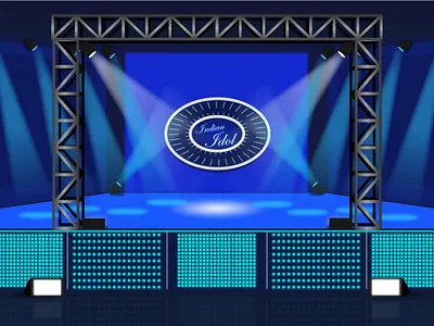 Stage background backgroundset design flat hellodribbble icon illustration indianidol logo stage typography vector