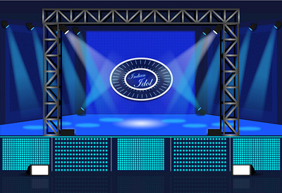 Stage background backgroundset design flat hellodribbble icon illustration indianidol logo stage typography vector