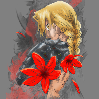 Edward Elric anime digital edward elric fma fullmetal alchemist illustration