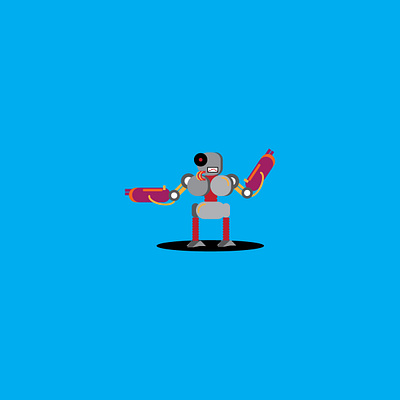 WEIRDO ROBOT character design flat flat design game art game design illustration robot vector