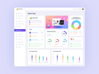 SEO Audit Software UI Design app audit brand clean color colorful creative dashboad design graphic illustration report seo seo agency software typography ui ux web website