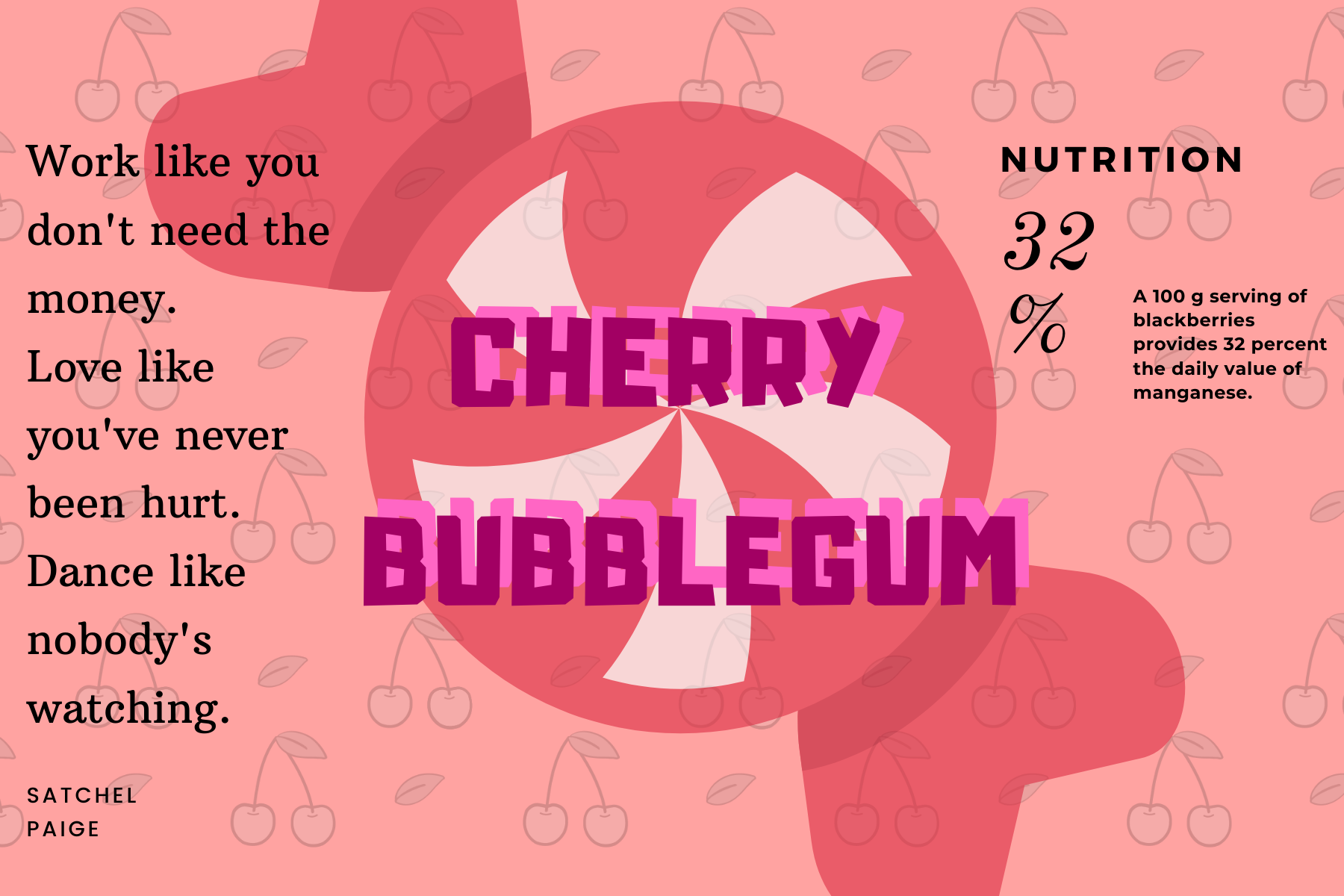 Example of Cherry Bubblegum Soda Can Label