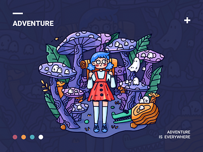 Adventure design illustration