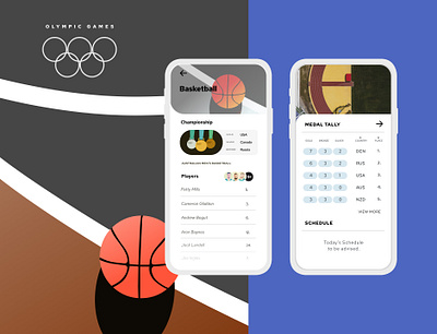 Olympics Pt.3 A basketball colour design figma illustration medals olympic games olympics ui