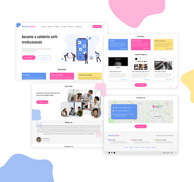 marketing agency website adobe xd agency homepage marketing agency webdesign website