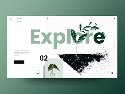 Plant & Nature Website Concept concept design designer nature plant shot ui ux website website concept