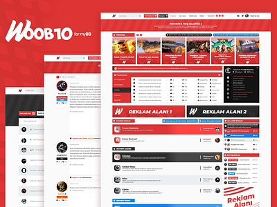 Woob10 - Forum Theme app clean community dashboad discussion forum homepage interface minimal minimalist mybb redesign responsive ui ux web website