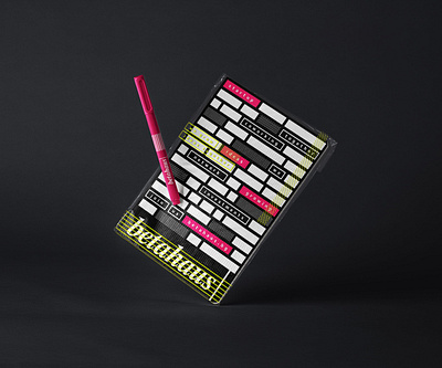 betahaus | sofia rebrand notebook betahaus blocks branding cover design coworking coworking space design notebook set squared startup typography typography design vector