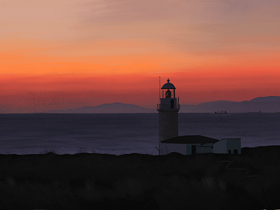 sunset watching point digital art digital artist digital drawing digital illustration drawing illustration landscape landscape design nature photography sunset