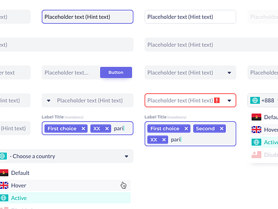 Fields - Did I miss some? combo box dropdown fields figma figmadesign picker stepper ui