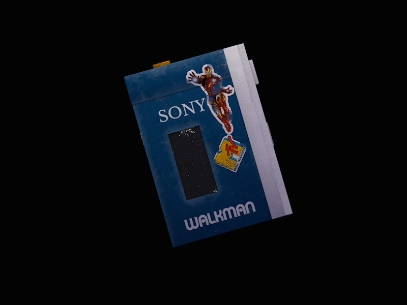 Walkman 3d c4d cinema4d cute design substance substance painter walkman