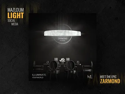 Mazloum Light Social Media branding design graphic post socialmedia typography