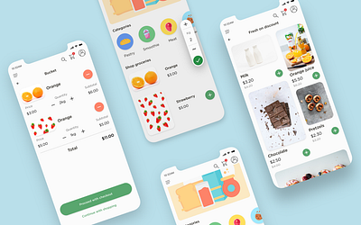 Groceries app application design flat food groceries grocery app interaction design minimal mobile app design online shop online shopping online store ui ux