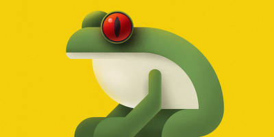 Frog frog illustration illustration art red eye shape vector wildlife