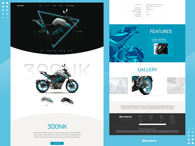 Motorcycle website ui cfmoto landing page motor motorbike motorcyle productpage ui ux