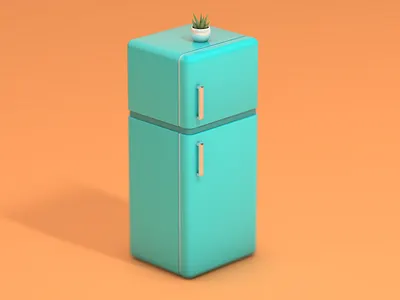 Fridge 3d 3d art 3d artist 3d illustration 3d modeling cartoon cinema 4d cinema4d cinema4dart clayrender cute cute art cute illustration fridge illustration illustration art isometric low poly low poly art render