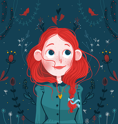Anne with an E anne anne of green gables anne with an e character digital illustration digitalart fan art illustration ipadpro netflix procreate